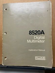 Fluke Calibration Manual ~ 8520A Digital Multimeter