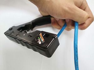 Rj45 Pass-Thru Ethernet Connector Heavy Duty Modular Plug Crimp Tools For, Fast