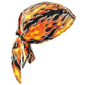 OccuNomix Tuff Nougies Deluxe Tie Hats, One Size, Large Flames - 1 EA