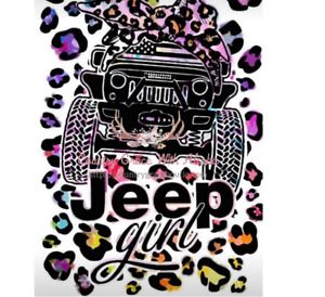 Sublimation Print Design Jeep Girl Ready to Press Heat Transfer