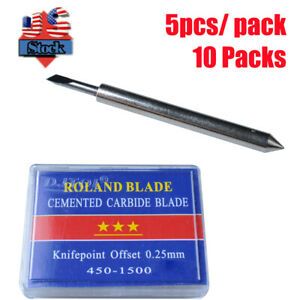 10 Packs 45 Degree Small Roland Vinyl Cutter Compatible Blades 5pcs/ pack