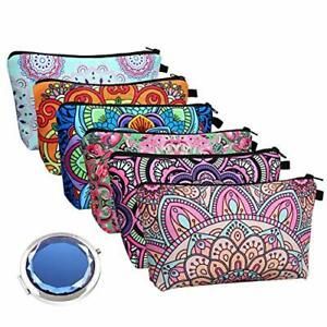 Cosmetic Bags for Women 6 Pieces Waterproof Makeup Pouches Cosmetic Bags Bulk...