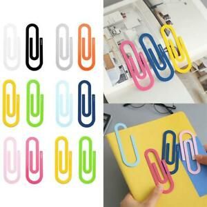 2Pcs Colorful Large Metal Paper Clip Organize Files Stationery Paperclips
