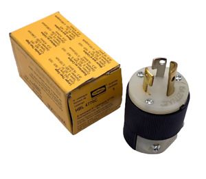 Hubbell HBL4770C Insulgrip Twist-Lock Plug 2-Poles 277 VAC 15 Amps