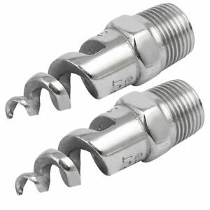 3/8BSP Male Thread 316L Stainless Steel Spiral Cone Atomized Nozzle Spray 2pcs