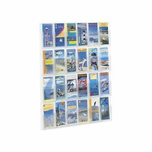 Safco Products Reveal 24 Pamphlet Display, 5601CL, Wall Mountable, Thermoform...
