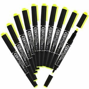 Ten zebra fluorescent pen Optex care yellow B-WKCR1-Y from JAPAN [6gn]
