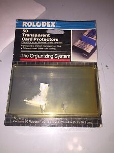 Rolodex 50 Transparent Card Protectors Multicolored NOS New Sealed 1989 TPB-24