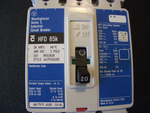 Westinghouse HFD-65K Series C Circuit Breaker