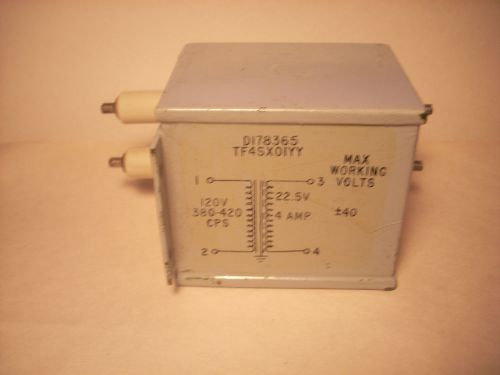 Western electric transformer 120 v 380-420 cps d178365, nsn;5950-00-760-5700 for sale