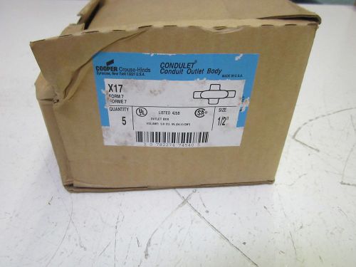 LOT OF 4 COOPER X17 CONDUIT OUTLET BODY *NEW IN A BOX*