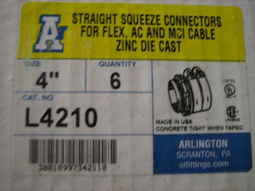 Green field flex die cast straight connector 4&#034; (87 available) for sale
