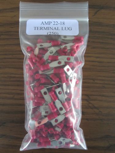 Amp 22-18 awg rectangle crimp terminal lug - lot of 250 for sale