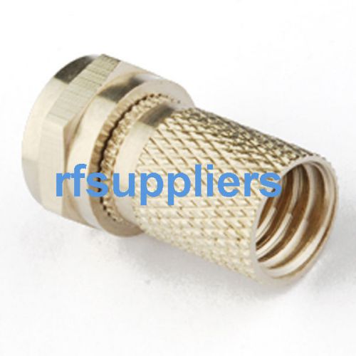 75ohm f twist-on plug male nickelplated connector straight for 50-5 new for sale