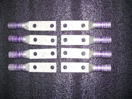 (8ea) BURNDY 4/0 AWG YA28-2NTC-38 , 2 hole, LUG T&amp;B