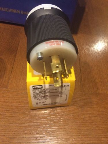 NEW IN BOX HUBBELL HBL2431 20 AMP 480V 3 POLE 4 WIRE PLUG