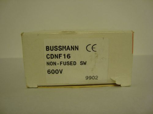 CDNF16 BUSSMAN 16A Non-Fused Disconnect Switch, NIB