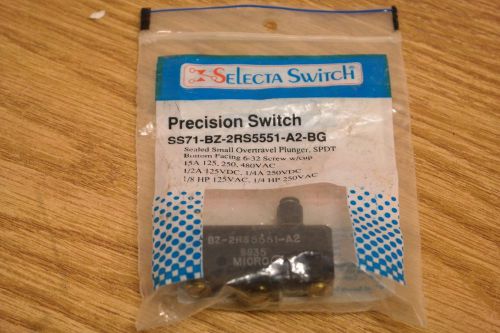 Selecta Switch Precision Sealed Small Overtravel Plunger, SPDT