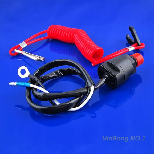 Universal Motor Scooter/Outboard Engine ATV Kill Stop Switch W/Safety Tether Y8