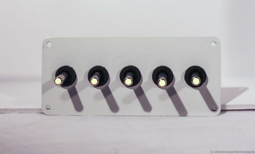 LED toggle switches - AMBER - w/  WHITE panel