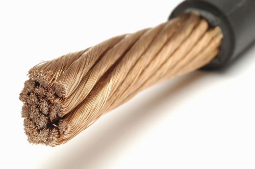 Welding cable 1/0 awg 5&#039; car battery leads usa new gauge copper black-285 amps for sale