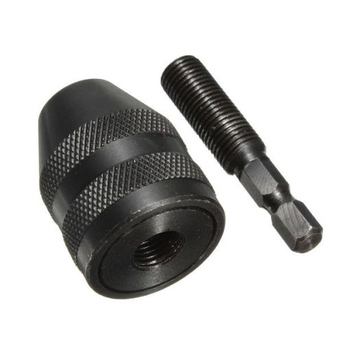 1/4 keyless drill bit chuck adapter converter hex shank power tool for sale