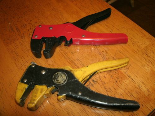 2 USED Automatic Cable Wire Stripper Crimper Stripping Cutter Tool Electrician