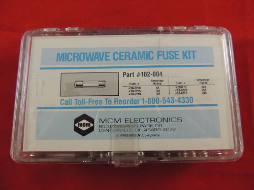 Microwave Ceramic Fuse Kit Lot 60 Variety 5A-30A #28-0200 THRU 0225 (10 Of Each)