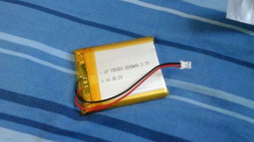 2500 mAh Lithium Polymer Battery with USB charger Adafruit NEVER USED