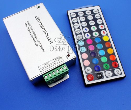 12A LED Controller Dimmer with 44Key Remote Control For RGB LED Strip 5050 3528