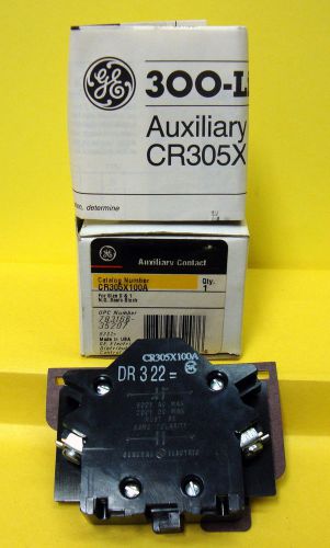 GE AUXILIARY CONTACT FOR NEMA SIZE 0 &amp;1 CR305X100A -  NEW IN BOX