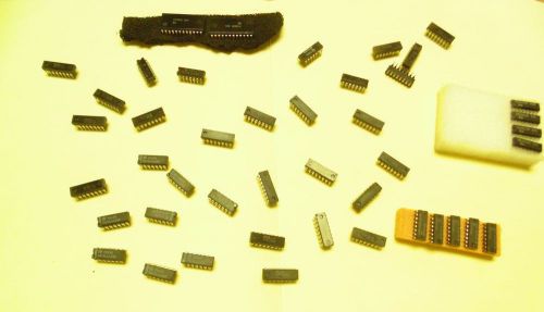 Lot of 44 Semiconductors: 74LS161AN; 74LS15AN; SN74LS163AN; DM74LS175N; etc.
