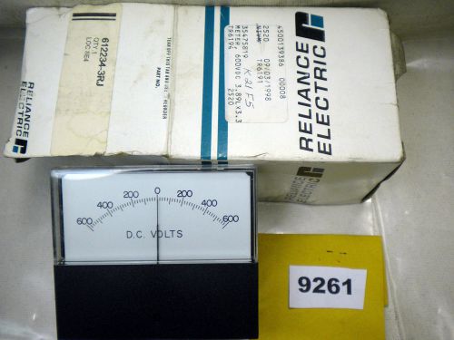 (9261) reliance dc voltmeter 612233-1a w/ 51476-49 600-0-600 for sale