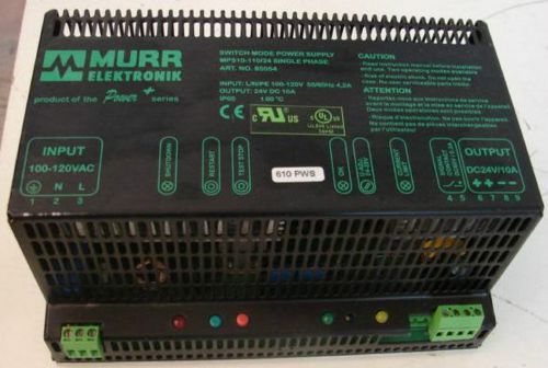 MURR MPS POWER SUPPLY 24VDC 10A MPS10-110/24 85054