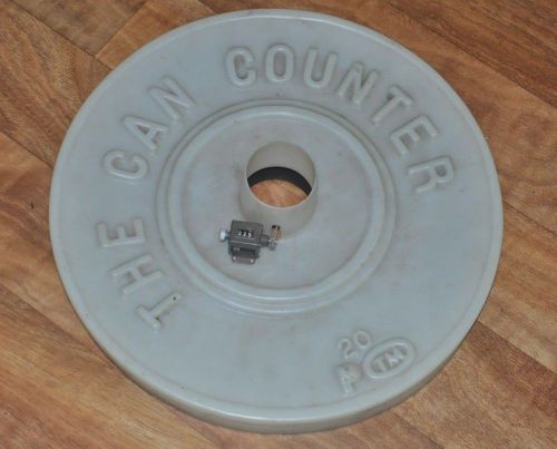 RARE Vintage Pop Soda Can Counter Redington 17&#034; Barrel Gallon Drum Lid Tool