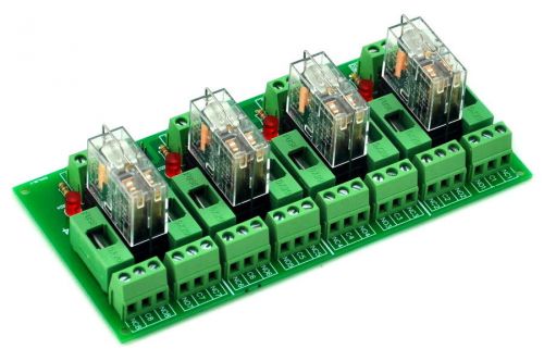 Fused 4 dpdt 5a power relay interface module, g2r-2 24v dc relay for sale