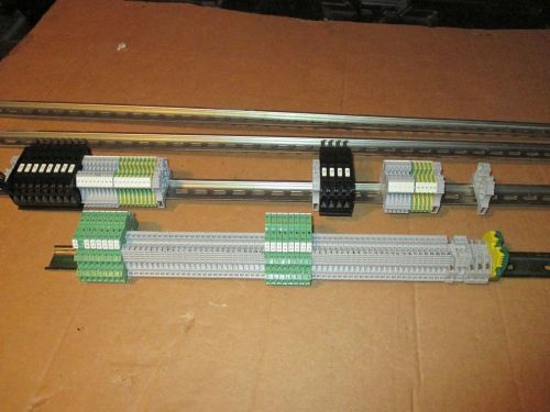 Terminals, isolating fuses, relays, and din rail lot for sale