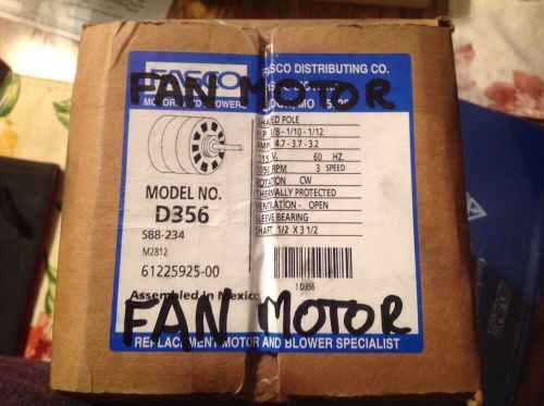 Fasco-Shaded Pole Motor Model D356 HP 1/8 RPM 1050