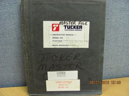 BOONTON MODEL 71A &amp; 71AR: Capacitance/Inductance Meter - Operating Instructions