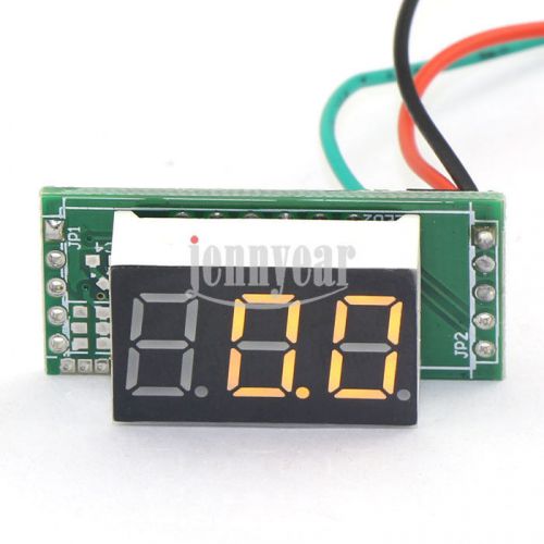 Slim 0.36&#034; Yellow LED Digital Ammeter DC 0-50A Ampere Amp Panel Meter with Shunt