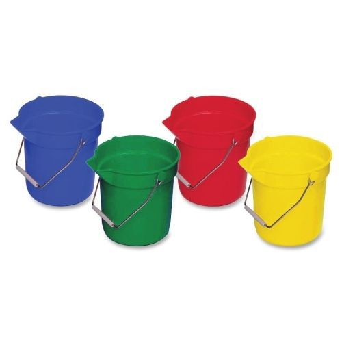 Genuine Joe 4-Pack 10 qt. Utility Buckets -2.5 gal - Blue,Red,Yellow,Green