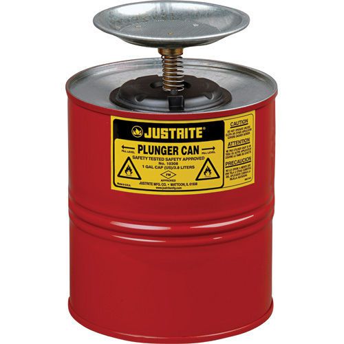 New!! Justrite 10308 Plunger Can 1 Gallon !!Free Shipping!!
