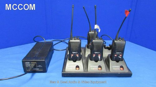 Motorola walkie talkie system w/ 4 radius sp50 portable two way radios, charger for sale