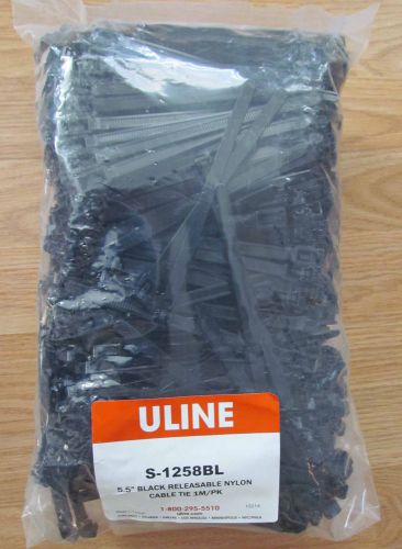 Lot of 950 5 1/2&#034; black releasable nylon cable ties for sale