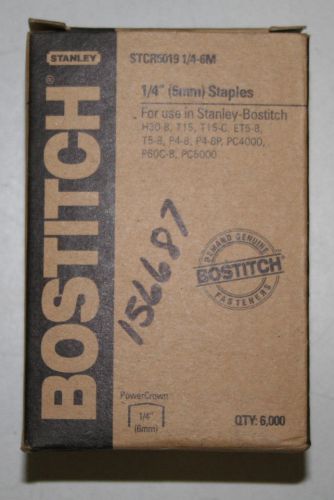 Stanley bostitch stcr5019 1/4-6m power crown staples - box of 6000 for sale