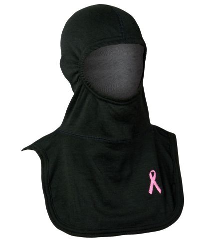 Majestic Firefighter Nomex Blend Flash Hood, PAC II, Black with Pink Ribbon, New