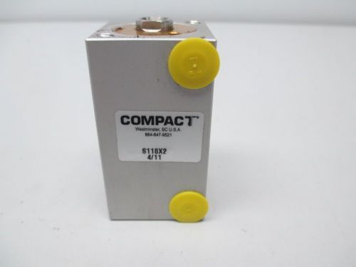 NEW COMPACT S118X2 AIR 2 IN STROKE 1-1/8 IN BORE PNEUMATIC CYLINDER D248657