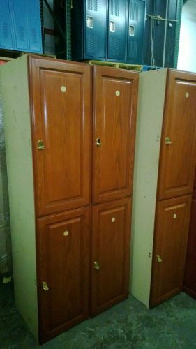 Solid oak executive wood lockers for sale