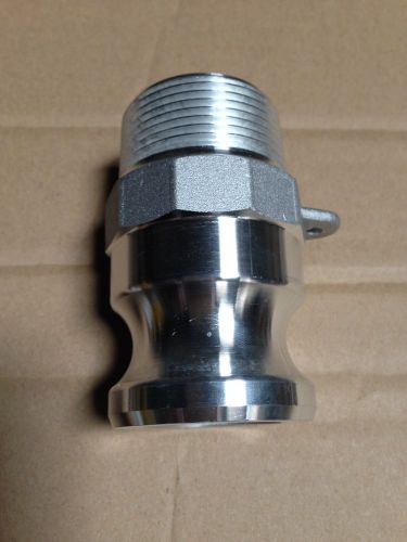 Part f 300 size 3&#034; male camlock x male npt thread aluminum camlock adapter new for sale