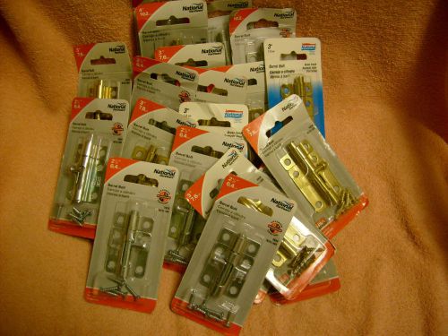 National barrel bolt asstoted lot lot of 20 assorted new in package  2&#034;  3&#034; &amp; 4&#034; for sale